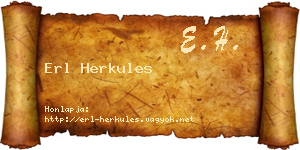 Erl Herkules névjegykártya